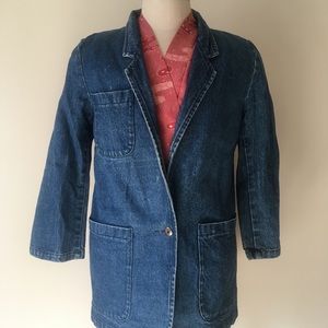 VTG EDDIE BAUER JEAN CHORE COAT 100% COTTON SIZE S
